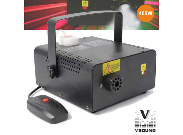VSOUND Máquina De Fumos 400W C/Laser 150mW R/G VSOUND Máquina De Fumos 400W C/Laser 150mW R/G